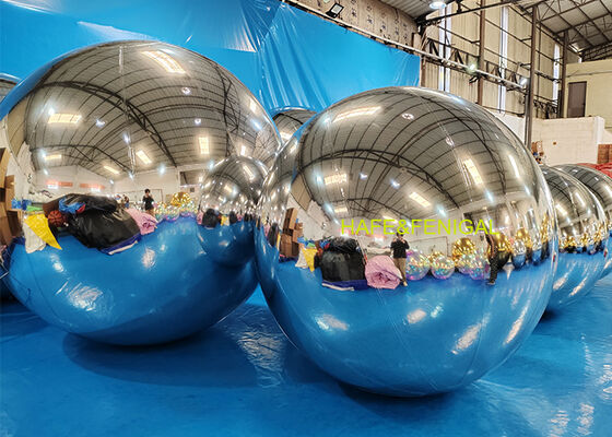 Silver Inflatable Mirror Ball – 5m for Shopping Malls & Holiday Displays