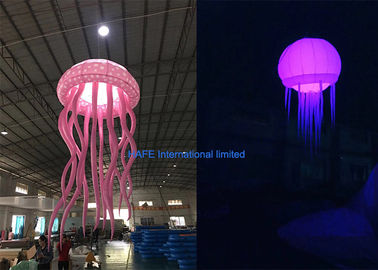1.6m Dia Night Club Inflatable Advertising Balloon Decorative Night Light Jellyfish