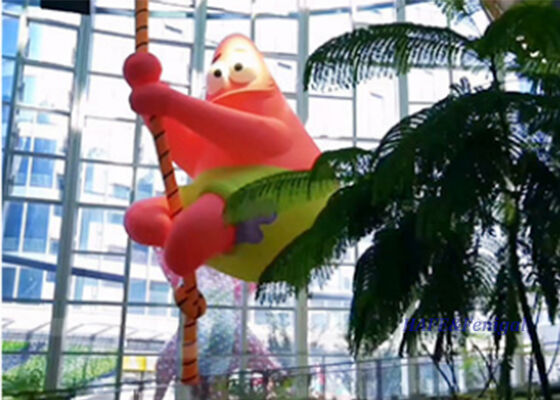 Custom Suspended Inflatable Starfish Display with 6 Meters Diameter for High-Impact Visual Attraction in Shopping Malls