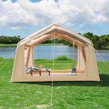 Weather Resistant Inflatable Air Tent for Camping Outdoor Events and Emergency Shelters Featuring Easy Setup and Protection