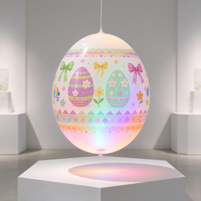 Custom 0.25mm PVC Inflatable Light Balloon with Touch-Activated Color-Changing LED and Full-Color Printing