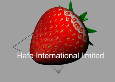 Red Color 5M Height Inflatable Strawberry With 10M Rope For Fruit Festival UK