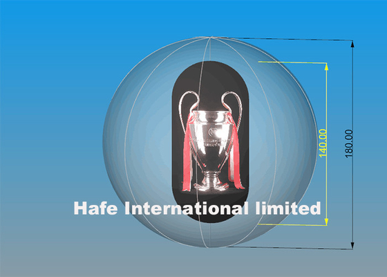 2.5m High Standard PVC Air Balloon Advertising With Champion Trophy Inside