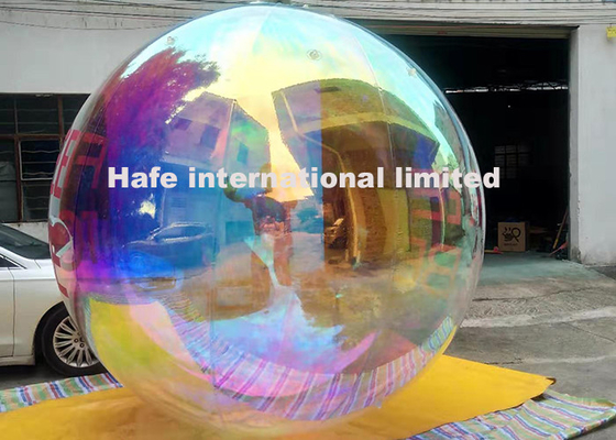 5ft Reflecting Giant Silver Inflatable Mirror Ball For Exhibition Booth Decoration