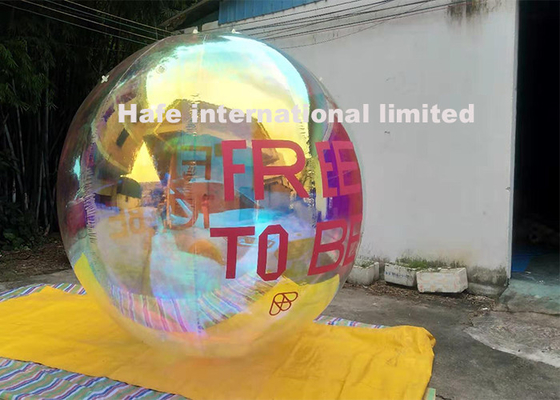 5ft Reflecting Giant Silver Inflatable Mirror Ball For Exhibition Booth Decoration