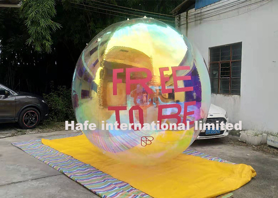 5ft Reflecting Giant Silver Inflatable Mirror Ball For Exhibition Booth Decoration