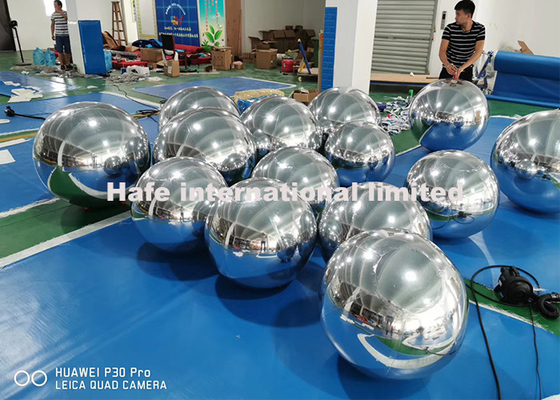 2.6ft Gold Chrome Inflatable Mirror Balloon For Events Fairs Clubs Rooms