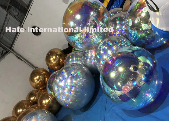2.6ft Gold Chrome Inflatable Mirror Balloon For Events Fairs Clubs Rooms