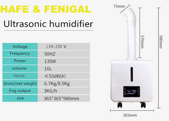 Sealed Tube 135W 16L Fog Output 3kg Disinfection Room