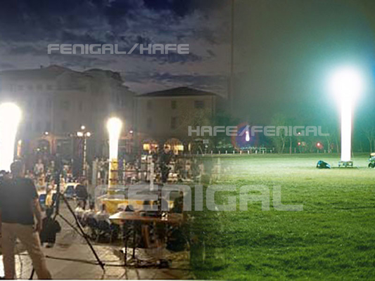 5M Prism Inflatable Light Tower For Construction Night Illumination