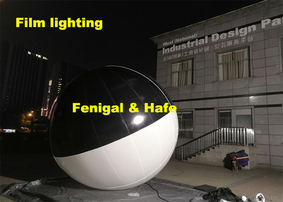 Dimmable White 16cbm Helium Film Balloon Lights For Event Scene