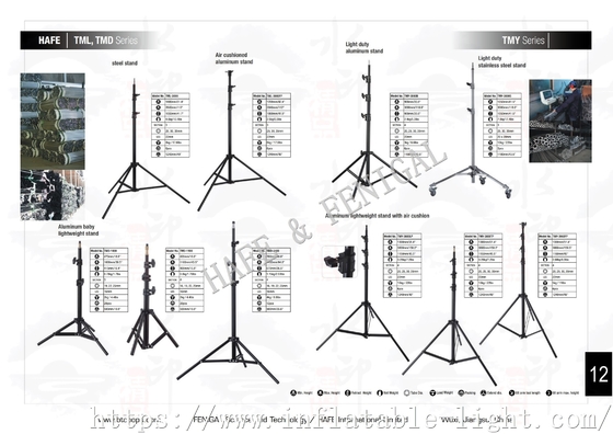 Portable Adjustable Tripod Light Stand Heavy Duty Telescopic Led Work Light